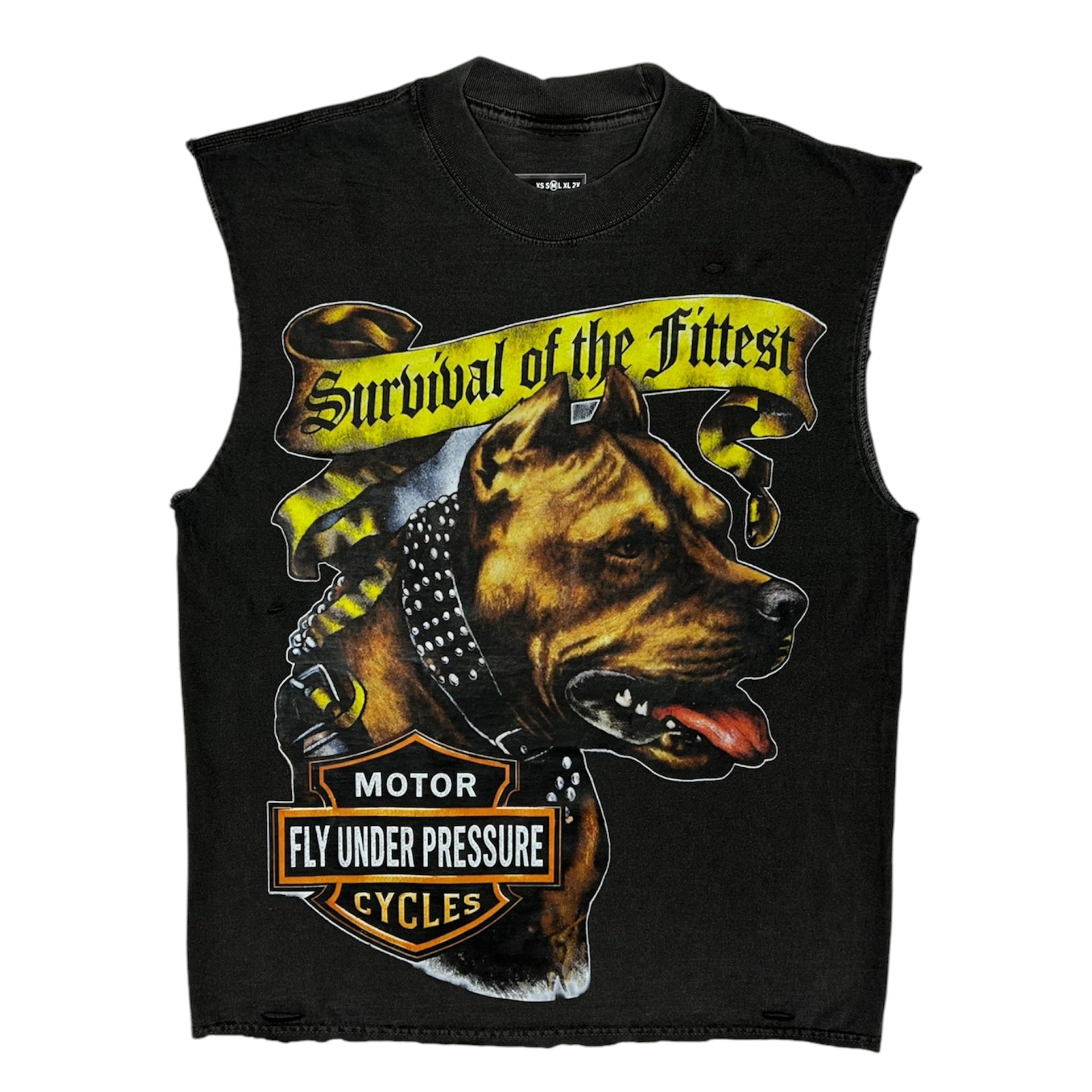 SURVIVAL OF THE FITTEST CUT OFF TEE